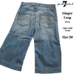 7 for all Mankind Ginger Crop Lightweight size 26